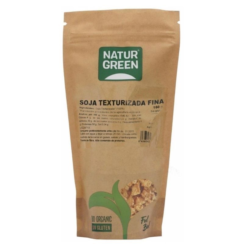 Soja Texturizada Grano Fino Bio NATURGREEN 150GR | Borosa Market