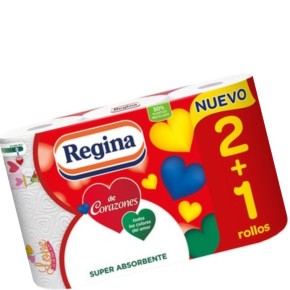 Rollo Cocina REGINA Corazones 2C Pack 2+1 Und