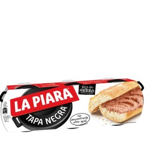 Pate LA PIARA Tapa Negra Pack-3 Crema de Jamon Curado 75GR