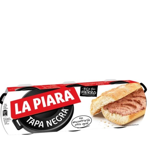 Pate LA PIARA Tapa Negra Pack-3 Crema de Jamon Curado 75GR | Borosa Market Pate LA PIARA Tapa Negra Pack-3 Crema de Jamon Curado 75GR | Borosa Market