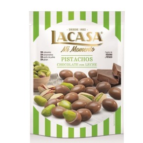 Chocolate con Leche y Pistacho LACASA 100 GR