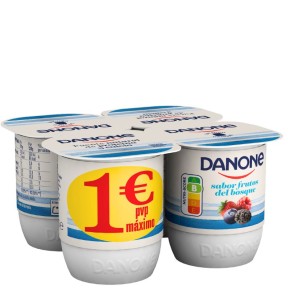 Yogur Sabor Frutos del Bosque  DANONE X4