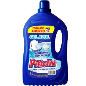 Detergente Ropa Liquido PITICLIN Gel Azul 42 Dosis 3L