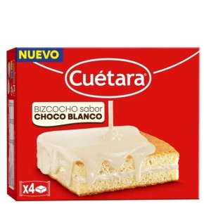 Bizcocho Sabor Chocolate Blanco CUETARA 4Und 1€