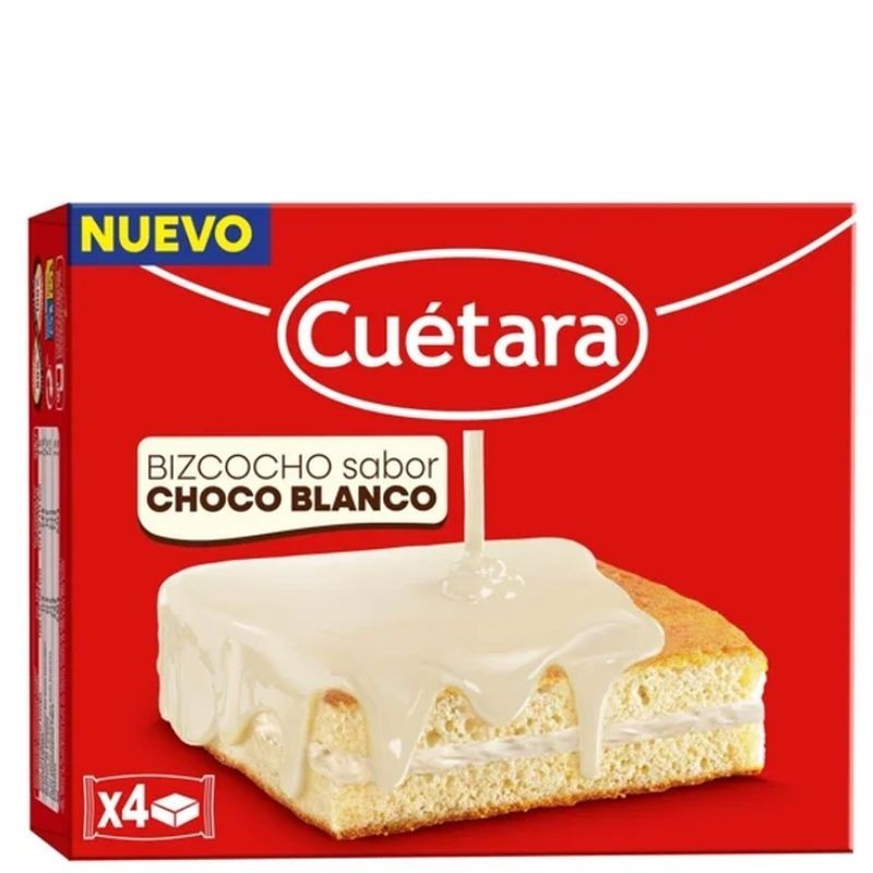 Bizcocho Sabor Chocolate Blanco CUETARA 4Und 1€ | Borosa Market