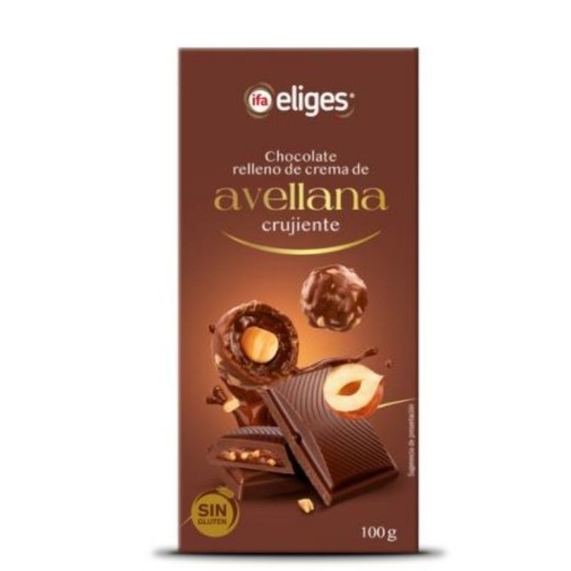 Chocolate Relleno Crema de Avellana Crujiente IFA 100 GR | Borosa Market Chocolate Relleno Crema de Avellana Crujiente IFA 100 GR | Borosa Market