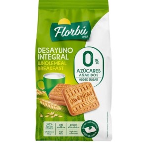 Galletas 0% Azucar FLORBU Desayuno Con Chocolate 2€ 340 GR | Borosa Market