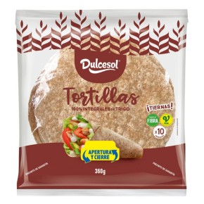 Tortilla Integrales DULCESOL 1€ 6+2 Und 216GR