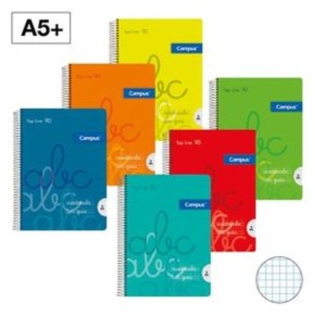 Libreta A5 Cuadricula CAMPUS 80 H. MM  90Gr