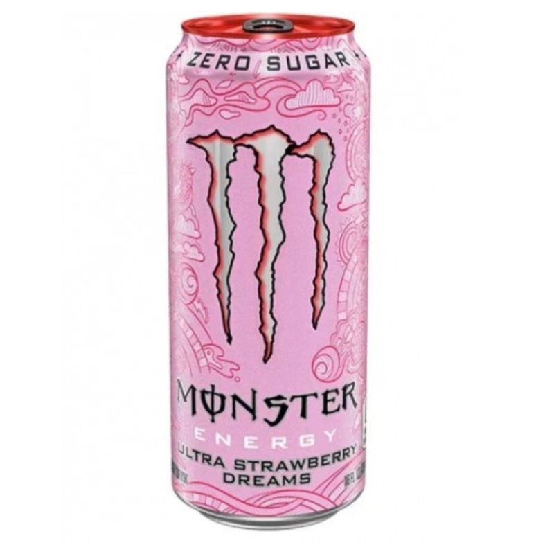 Bebida Energetica MONSTER  Ultra Strawberry Dreams 500ML | Borosa Market