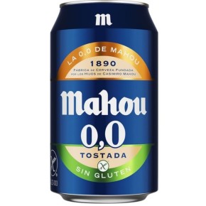 Cerveza Lata MAHOU Tostada 0.0 Sin Gluten 33 CL