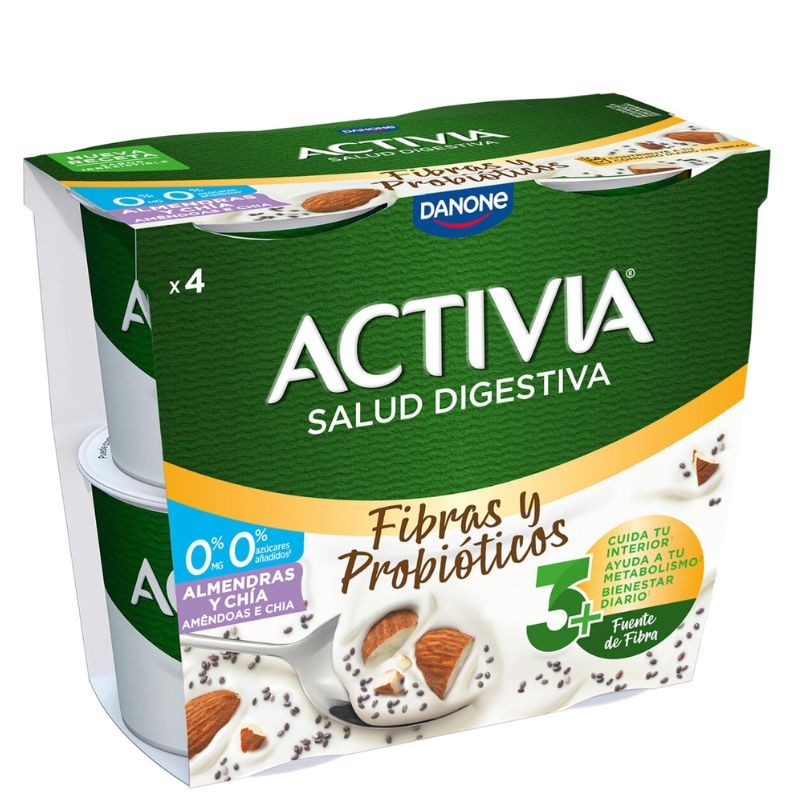 ifidus fibra probioticos chia y almendra ACTIVIA 0% MG Pack | Borosa Market