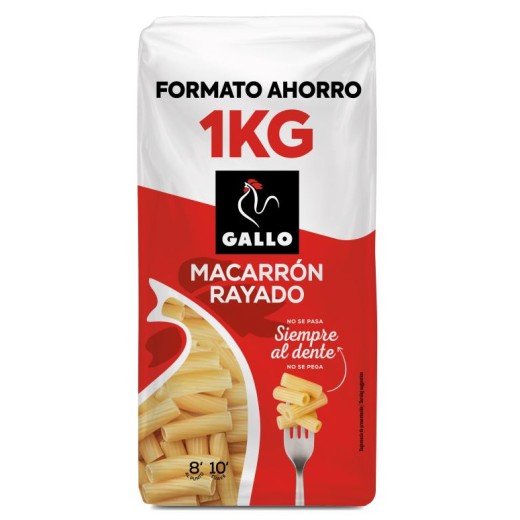 GALLO Macarron Rayado FORMATO AHORRO 1KG | Borosa Market