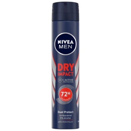 Desodorante spray Men Dry Impact NIVEA 200 ml | Borosa Market