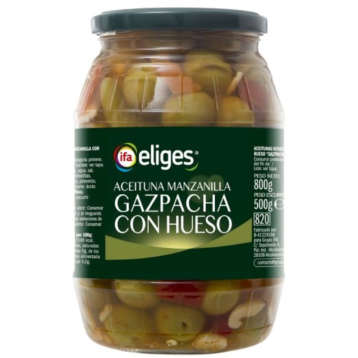 Aceitunas Manzanilla Gazpachas C/H IFA 500 Gr | Borosa Market