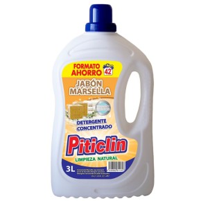 Detergente Ropa Liquido PITICLIN Jabon Marsella 42 Dosis 3L