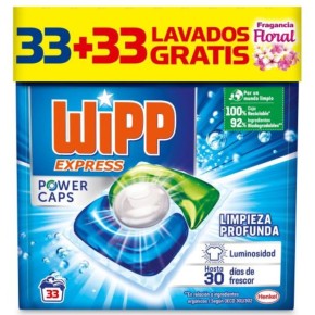 Detergente Ropa Capsulas  WIPP Explosion Floral 33+33 UND