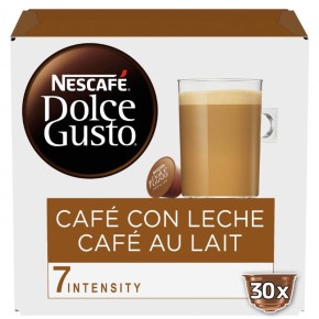 Capsulas Cafe NESCAFE Dolce Gusto Cafe con Leche  30 Caps