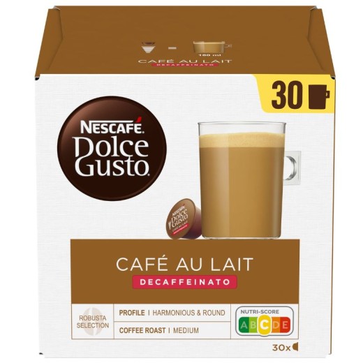 Capsulas Cafe NESCAFE Dolce Gusto Descafeinado Leche  30Caps | Cash Borosa