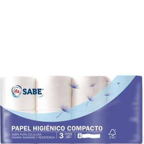 Papel Higienico 8 Rollos IFA 3 Capas Compacto