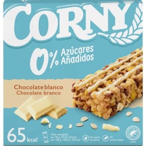 Barrita Muesli CORNY 0% Azucares Choco Blanco 6 UND