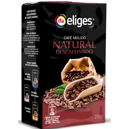 Cafe Molido Descafeinado Natural IFA 250 GR | Borosa Market