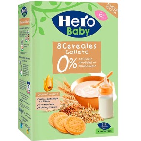 Papilla HERO 8 Cereales 0% AZUCARES 340GR