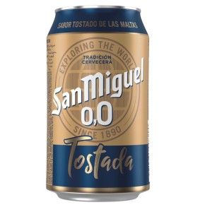 Cerveza Lata SAN MIGUEL 0,0 Tostada 33 CL