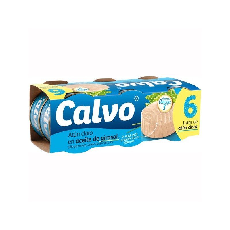 Atun Claro en Aceite de Girasol CALVO 4.5€ Pack 6 | Cash Borosa