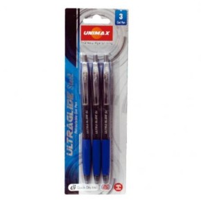 Boligrafo UNIMAX  AZUL BLISTER  3 Und