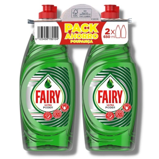 Lavavajillas Manual Ultra FAIRY 650 ML Pack 2 UND | Cash Borosa