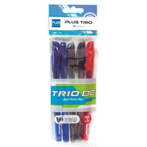 Boligrafo PLUS TRIO Color Blister 5 Und