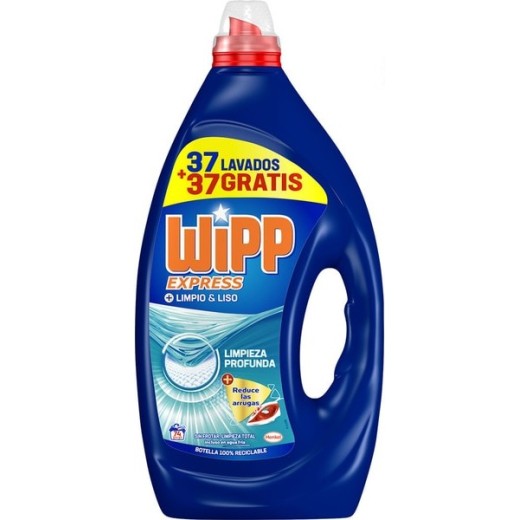 Detergente Ropa Liquido WIPP Limpio Y Liso 35 + 35 Lavados | Cash Borosa