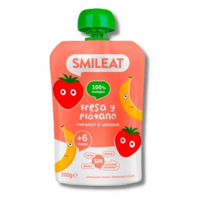 Bolsita Fruta de Fresa y Platano SMILEAT 100 GR