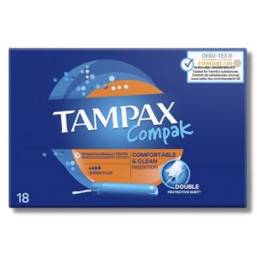 Tampon TAMPAX Compak Super Plus 18 UND