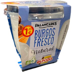 Queso Fresco  BURGOS PALANCARES 210 GR