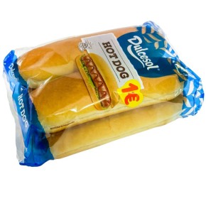 Pan de Perrito DULCESOL Hot Dog 4 UND 1€