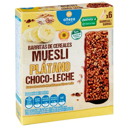 Barrita Muesli Platano con Chocolate 6 UND | Cash Borosa