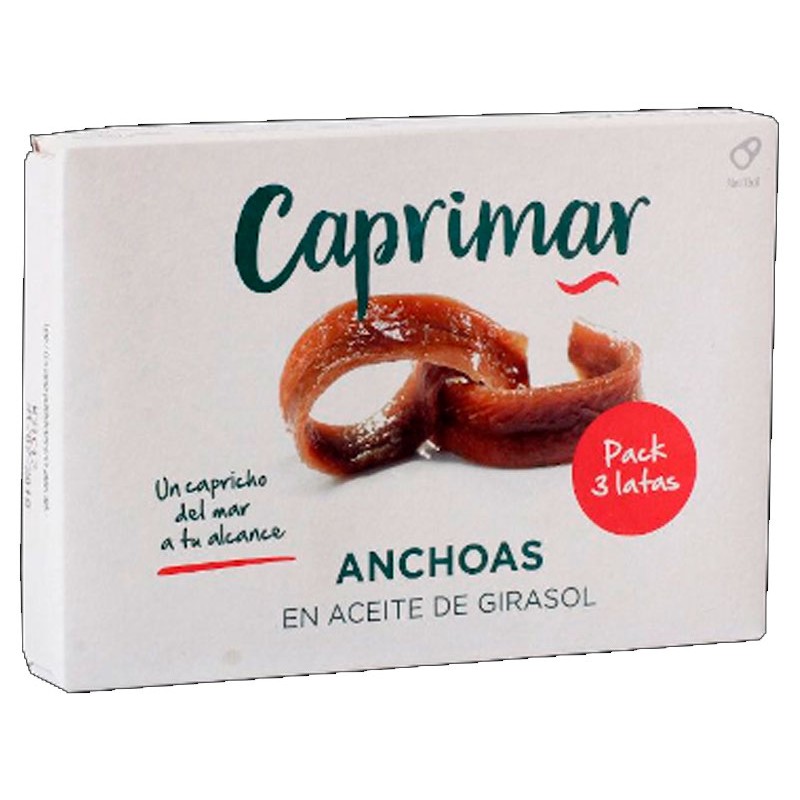 Anchoa en Aceite de Girasol CAPRIMAR PACK 3 X 40 GR | Cash Borosa