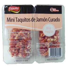 Jamon Serrano Taquitos ESPUÑA  90 GR