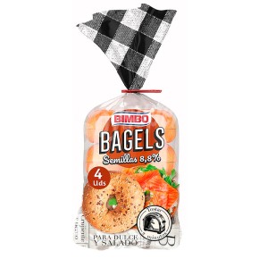 Pan Bagels Semillas BIMBO 4 UND