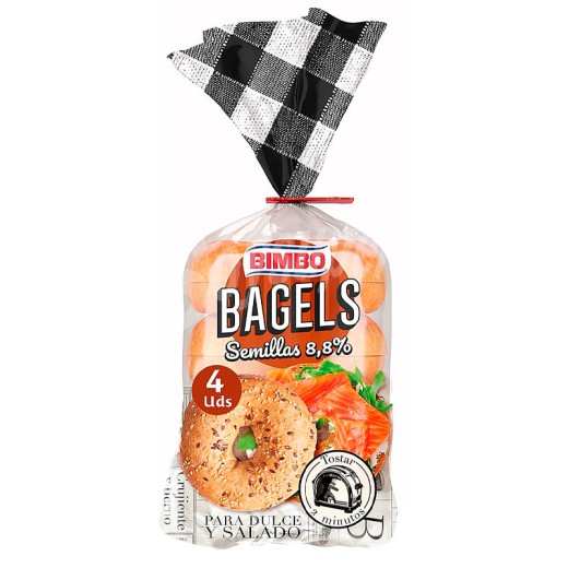 Pan Bagels Semillas BIMBO 4 UND | Cash Borosa