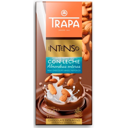 Chocolate con Leche Almendra Intenso TRAPA 175 GR | Cash Borosa