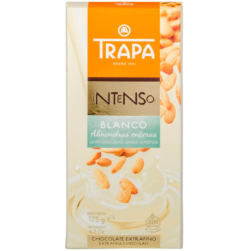 Chocolate Blanco con Almendra Intenso TRAPA 175 GR | Cash Borosa