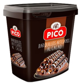 Bote Barquillos Artesanos Al Cacao PICO 175 GR