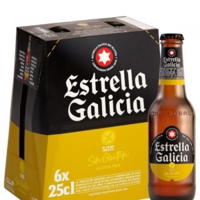 Cerveza Botellin ESTRELLA DE GALICIA Sin Gluten 6 x 25 CL