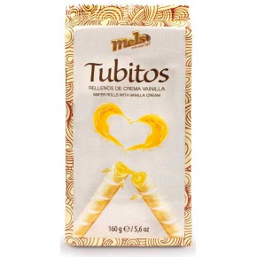 Tubitos Rellenos Vainilla MELS 150Gr