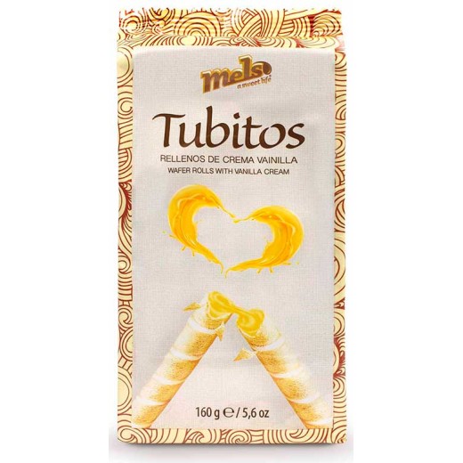 Tubitos Rellenos Vainilla MELS 150Gr | Cash Borosa