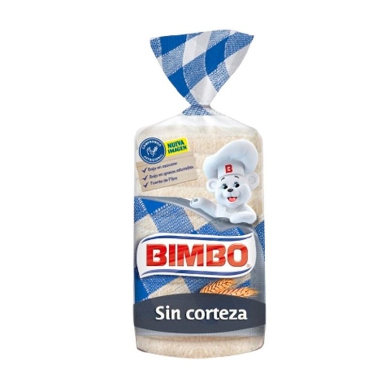 Pan de Molde Sin Corteza BIMBO Sin Corteza 450 GR | Cash Borosa