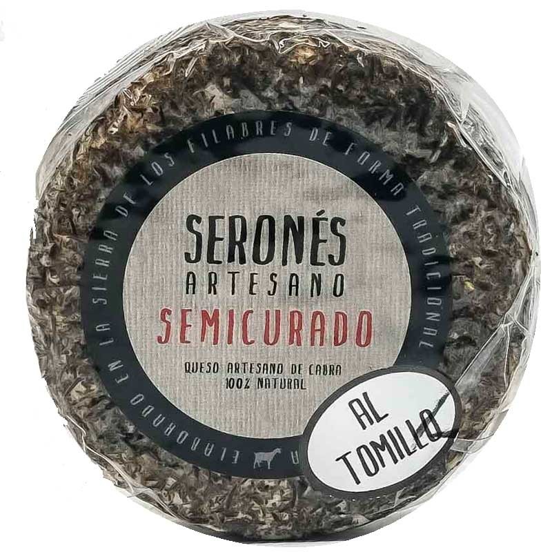 Queso Semicurado SERONES Cabra Tomillo 500 Gr Aprox | Cash Borosa